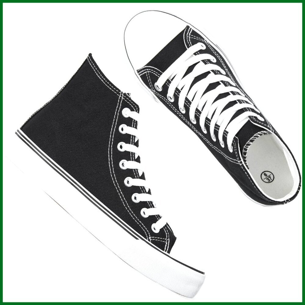High Top Canvas Sneakers Classic Lace Up Fashion Shoes Casual Retro Style